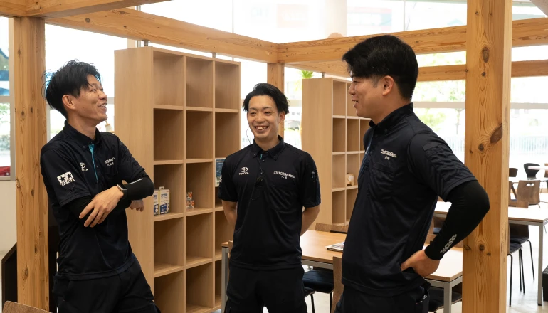 休憩中はいつも楽しそうです